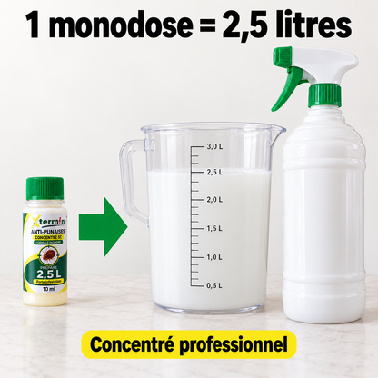 Pack Anti-Punaises de Lit XTERM'IN — Concentré 2,5 L + Pulvérisateur Offert